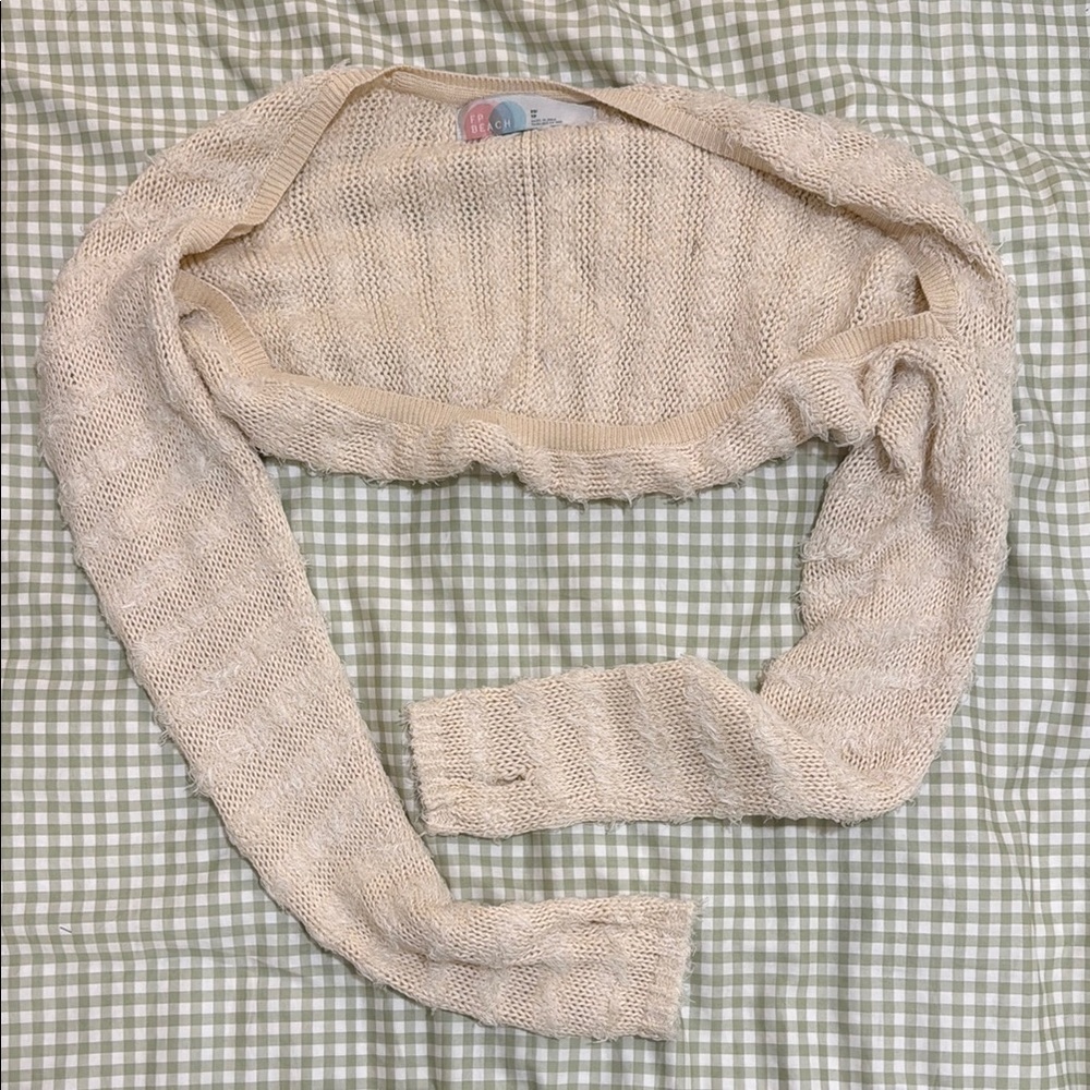 FP Beach Cream Knit Bolero